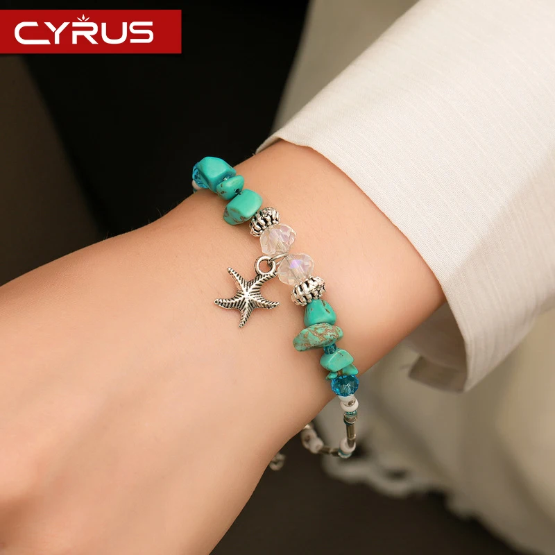 Женский браслет из натурального камня в богемном стиле|Браслеты с шармами| |