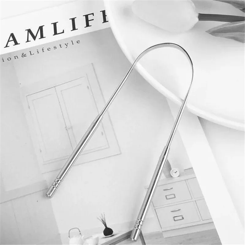 Зубная щетка для гигиены полости рта скребок языка из нержавеющей стали с