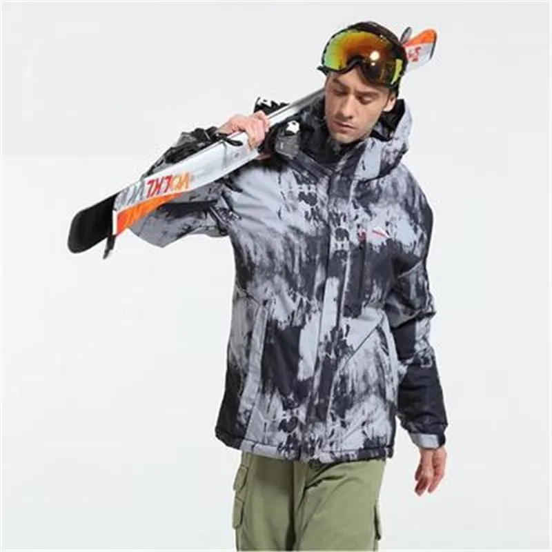 Утолщенная термальная Лыжная куртка полиэстер пуховик водонепроницаемая