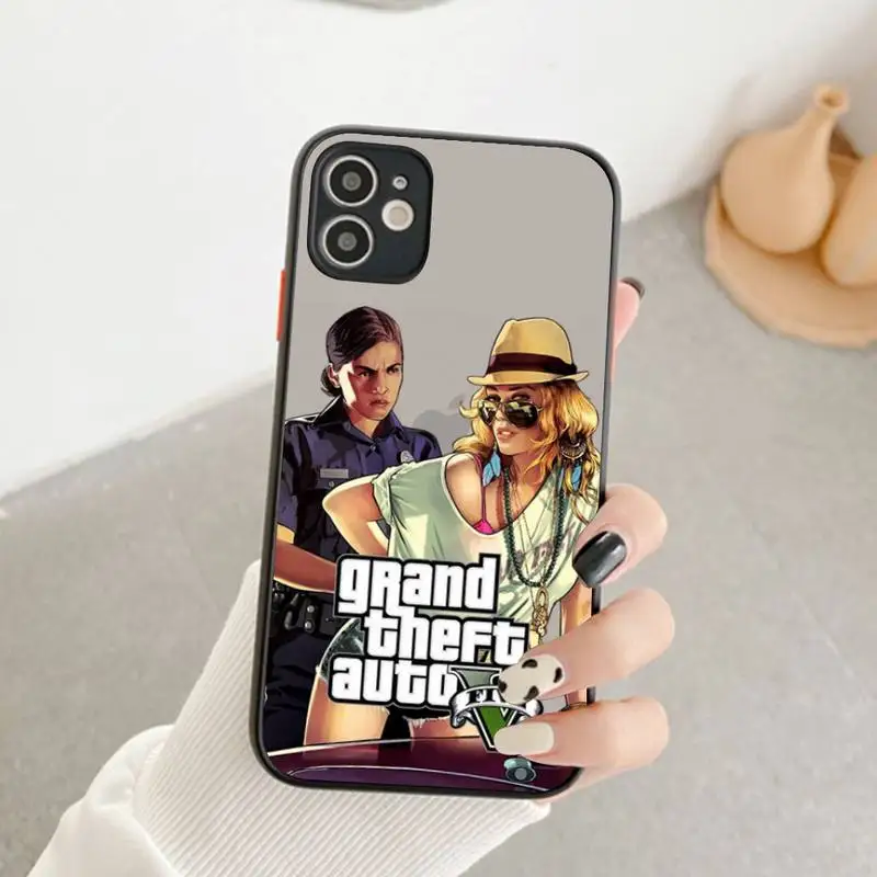 FHNBLJ Rockstar gta 5 Grand чехол для телефона iPhone X XR XS 7 8 Plus 11 12 13 pro MAX 13mini прозрачный матовый