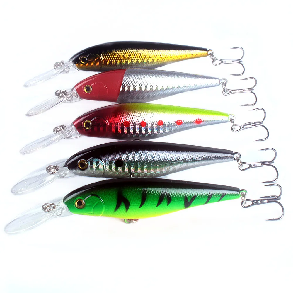 

11CM/10g Minnow Freshwater Creek Wobbler Artificial Hard Plastic Trout Bait Tackle Hard Bait Fishing Lures