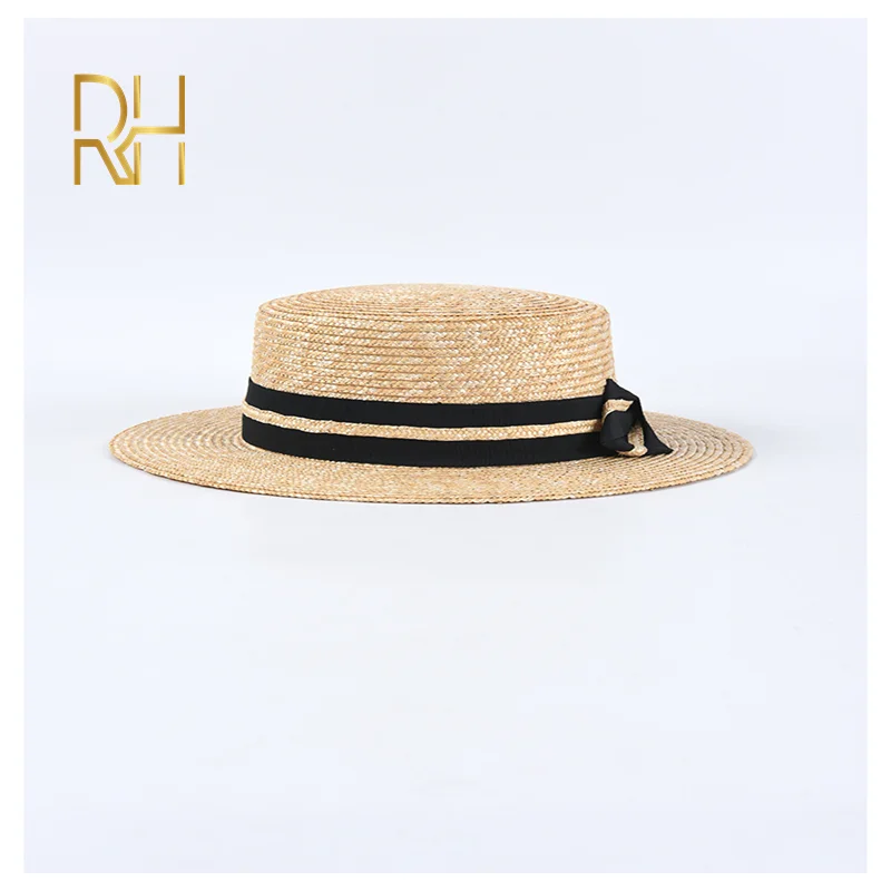 RH соломенная шляпа с козырьком хорошего качества пшеничная женская широкими