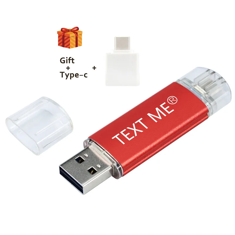 USB флеш накопитель TEXT ME 64 ГБ usb2.0 3 в 1 OTG 4 8 16 32 OTG|USB флэш-накопители| |