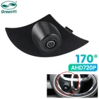 GreenYi 170  AHD 720P Автомобильная камера переднего вида для Toyota RAV4  COROLLA  Reiz  Vios  Highlander  Prado2700  40002010 HD камера с логотипом
