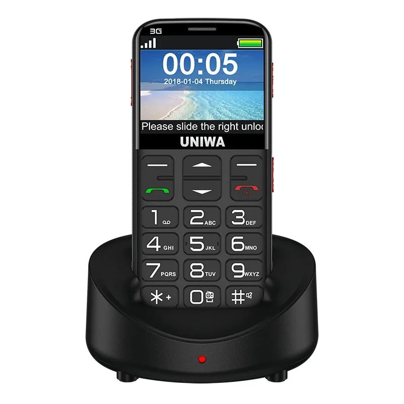 

4G UNIWA V808G Mobile Phone Russian Keyboard 3G WCDMA Strong Torch Senior Cellphone Elderly Old Man Big SOS Push-Button Phone