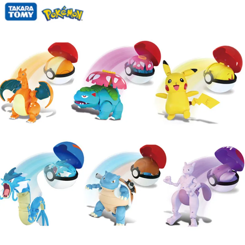Подлинная фигурка покемона эльфийский мяч модель Пикачу лунала Чаризард Покемон