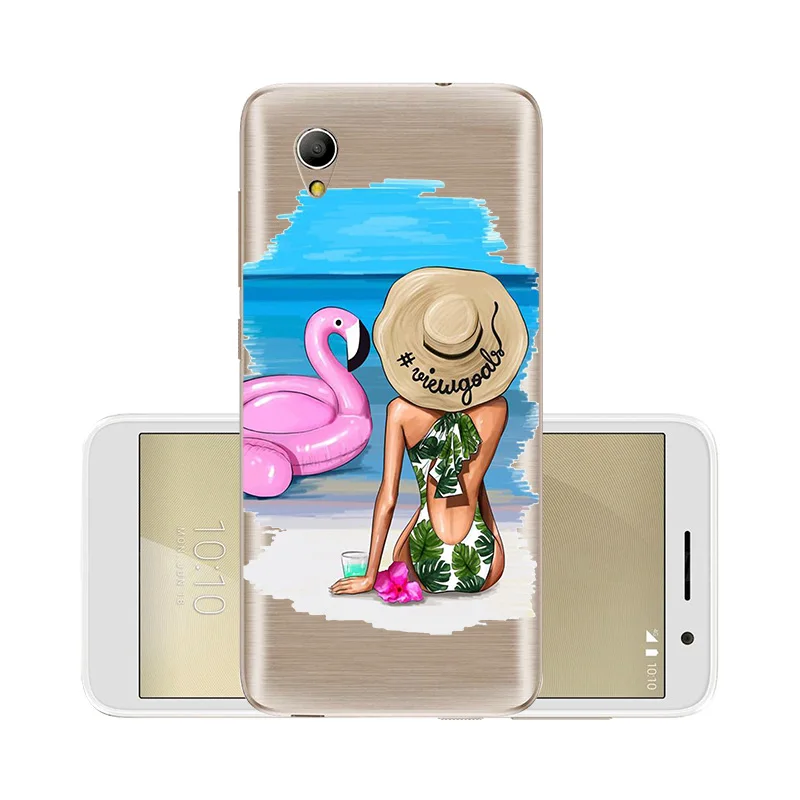 For Alcatel 1 5033D 5033 Cover Alcatel1 5.0inch Case Super Mama Girl Baby Painted 1X Transparent Silicone Shell |