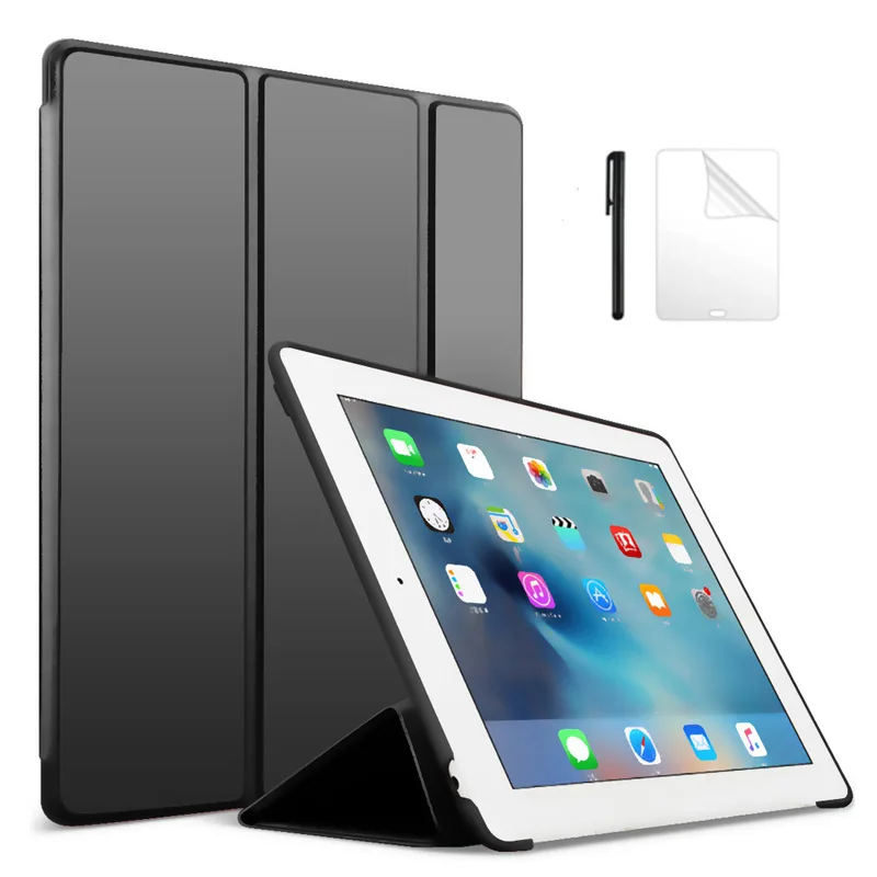 

Силиконовый мягкий чехол-накладка из искусственной кожи для iPad Mini 2 Mini 3 Mini 1, умный чехол для ipad Mini 123, Чехол + пленка + ручка