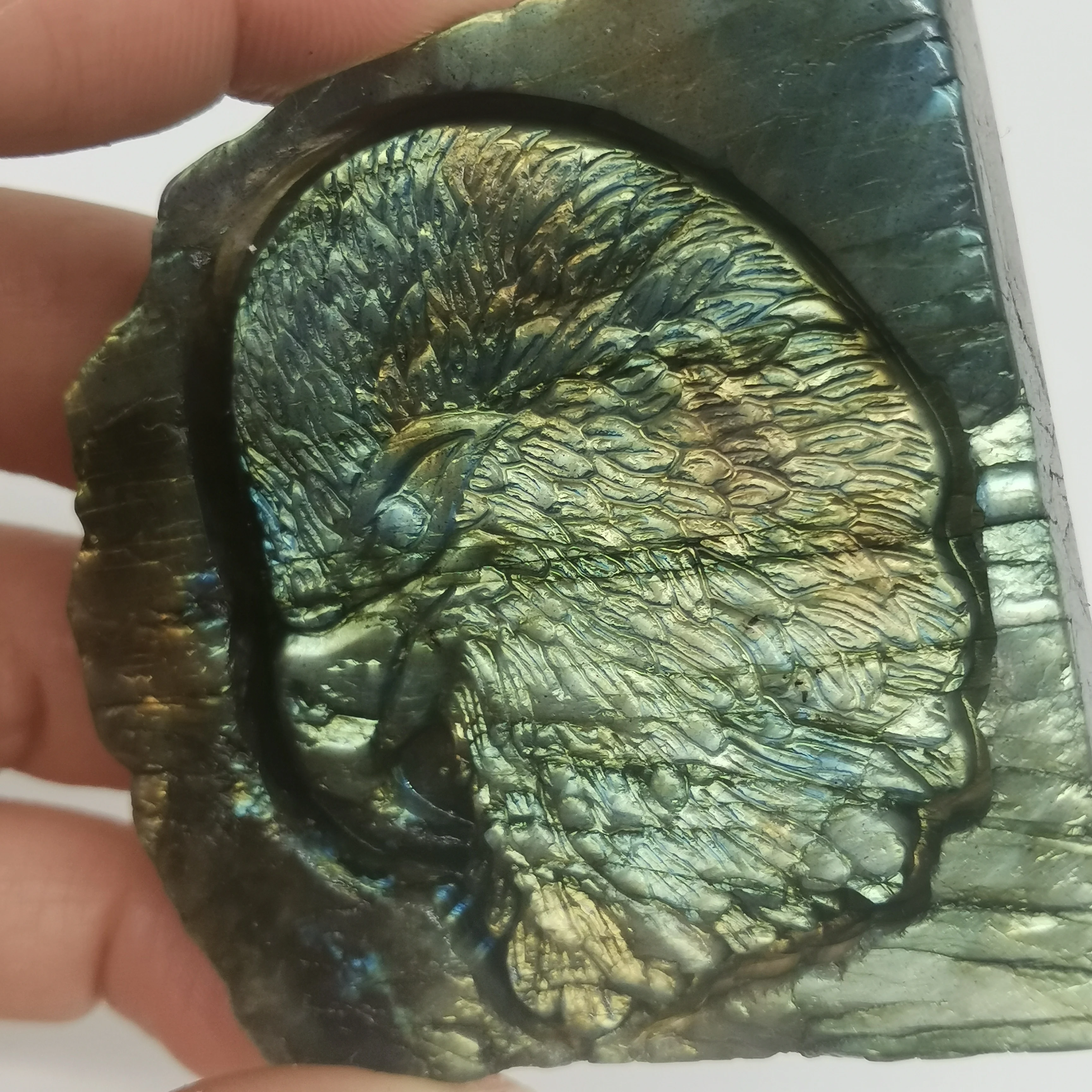THE ONE!!106g Free Shipping Feng shui labradorite eagle head natural stone and minerals for quartz crystal gift #XT375 | Дом и сад