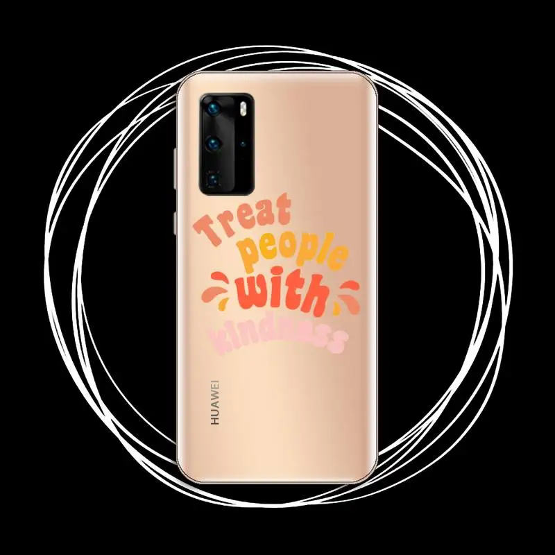 

Treat people with kindness harry style Phone Case Transparent for Huawei P honor 8 10i 20 30 40 smart 2019