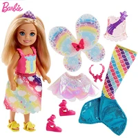 dreamtopia club chelsea barbie doll rainbow clothes mermaid doll barbie accessories elf girls toys for chilren boneca princess