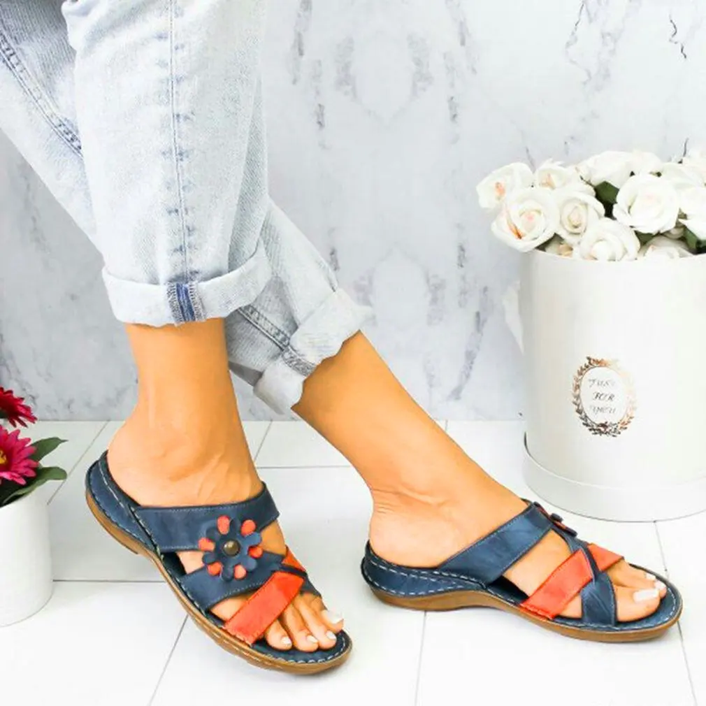 

Women's Summer Sandals Fashion Wedges Color Matching Flowers Set of Feet Sandals Women's Shoes Sandals Large Size