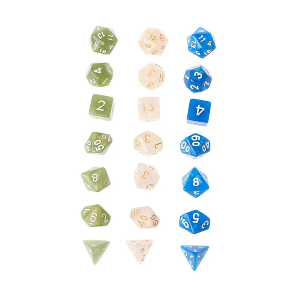 7 шт. мерцание многогранные кубики для Дракон Pathfinder D20 D12 2xD10 D8 D6 D4|Кубики| |