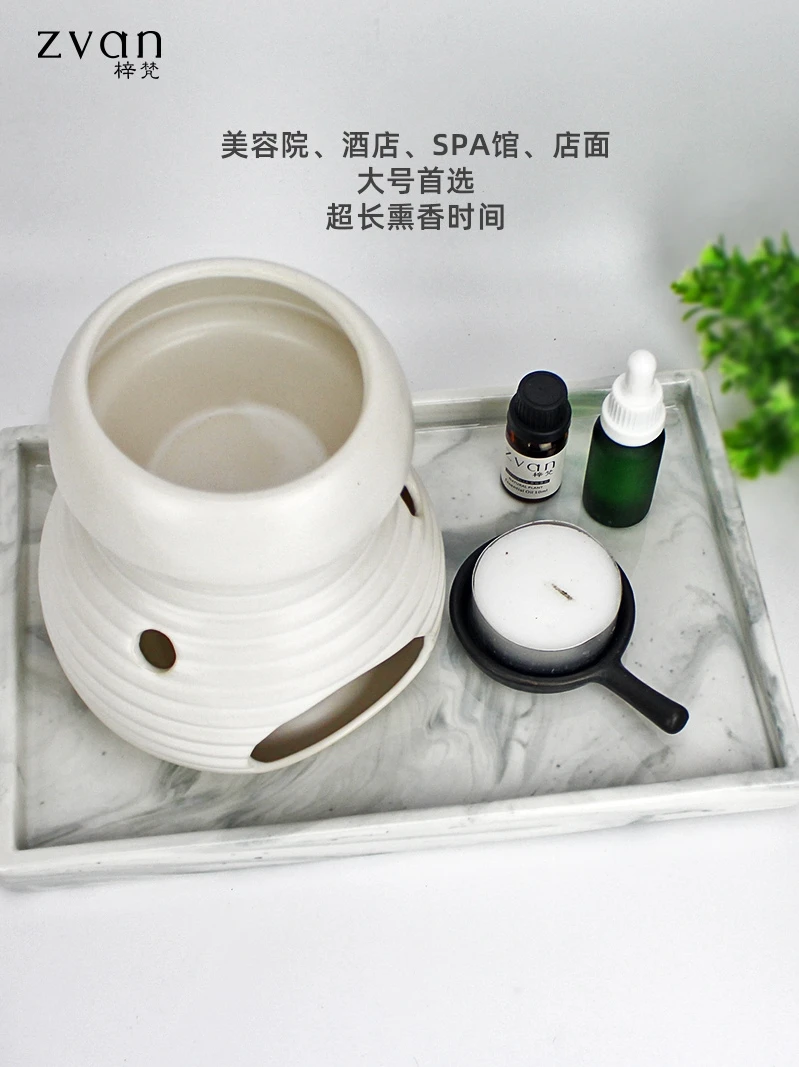 Диффузор для благовоний в форме лотоса подставка черный фарфоровый подсвечник