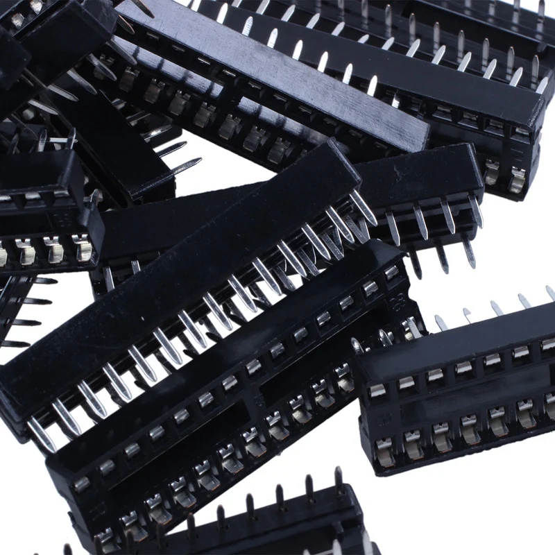 SODIAL(R) 17 шт. x 28 контактов DIP IC розетки адаптер паяльный тип розетки|Вилки с