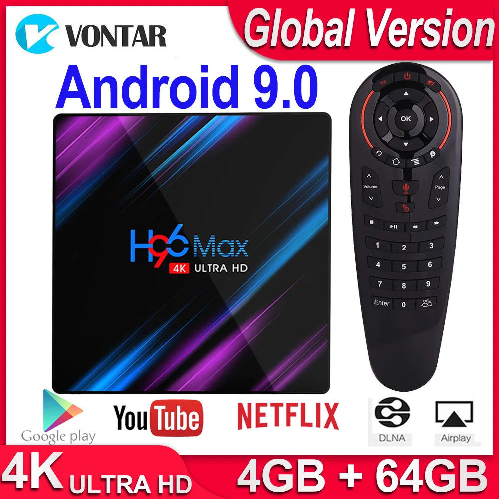 4K Smart tv Box Android 9,0 TX6 Allwinner H6 4GB ram 64GB rom 2G/16G 32G BT 2,4G/5 GHz двойной WiFi медиаплеер TX6 MINI