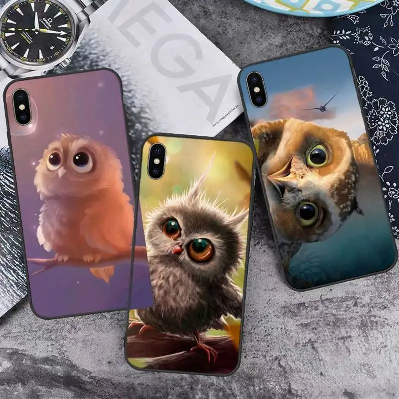 

Animal Cute Cartoon Owl Phone Case for iPhone 11 12 13 pro XS MAX 8 7 6 6S Plus X 5S SE 2020 XR mini