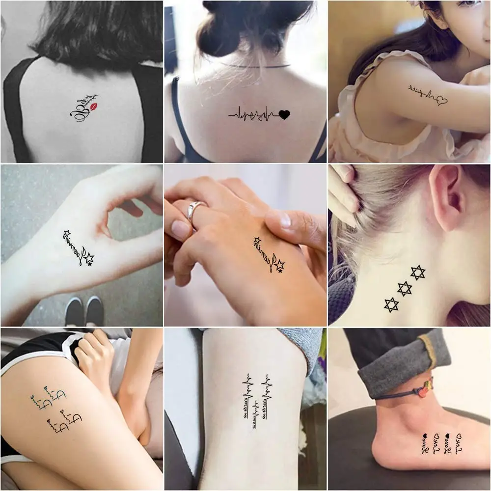30 Sheets Temporary Tattoos Stickers,Multi-Colored Mixed Style Body Art Temporary Tattoos for Women, Girls Kids Tattoo Sets