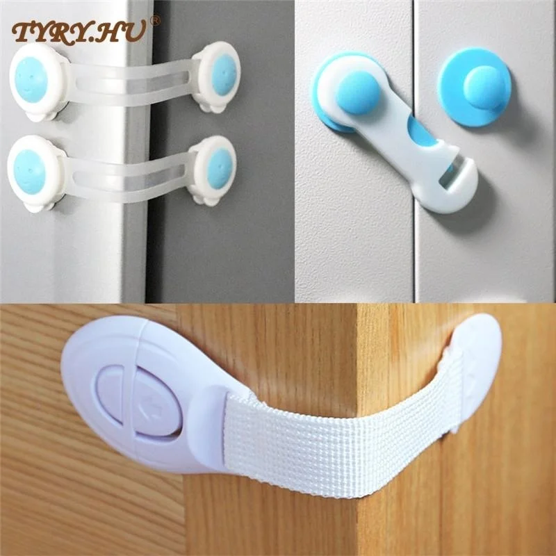 

10pcs/Lot Children's Cabinet Lock Baby Safety Protection Child Safety Latches Drawers Cupboards Childproof Product plastic latch
