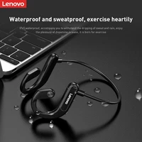 lenovo x3 wireless headphones sweatproof sport bluetooth compatible 5 0 ear headset support ios android for running ride fashion