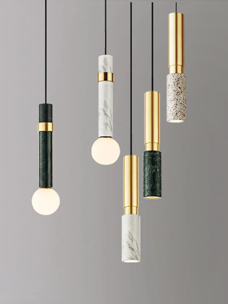 

Ins Fashion Marble Pendant Lights Modern Simple Pendant Lamp Single Head Decor Fixtures Bedroom Bedside Dining Room Study