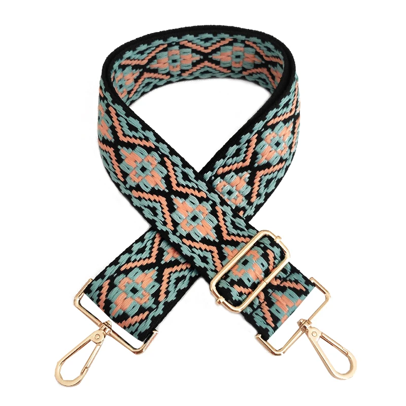 Color Ethnic Style Jacquard Wide Shoulder Strap Adjustable All-match Bag Straps All-match Colorful Straps New Bag Accessories