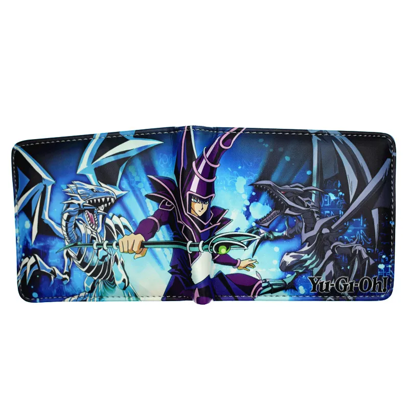 Мультфильм Yu Gi Oh короткий кошелек Высокое качество PU мужской кошелек мальчик кошельки для монет - Цвет: YM1981711