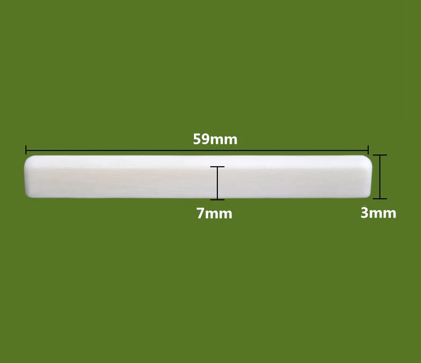 

NEW 10PCS BONE Saddle for ukulele 59x3x7mm luthier DIY