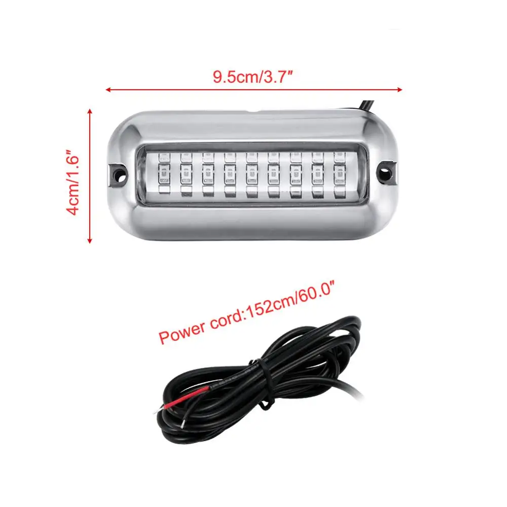 

Pop Pop 50W 12V Marine/Boat 27 LED Underwater Pontoon Boat Transom Lights 316 Stainless Steel Boat Transom Light Wholesale CSV