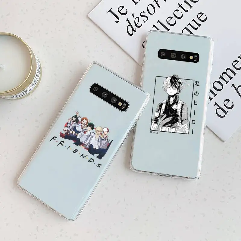 

My Hero Academia anime Phone Case Transparent For Samsung Galaxy A S Note 9 11 10 51 50 71 70 80 20 21 30s ultra plus