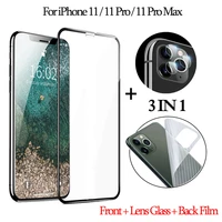 3in1 cristal templado iphone 13 11 screen protector sticker glass for iphone 13 pro max 12 back film iphone 13 promini glass