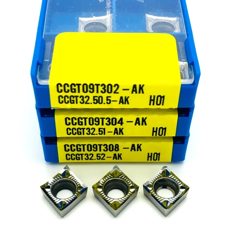 

CCGT09T308 CCGT09T304 CCGT09T302 AK H01 Aluminum Alloy Lathe Tool Carbide Blade Cutting Tool High Quality Turning Blade Woodwork