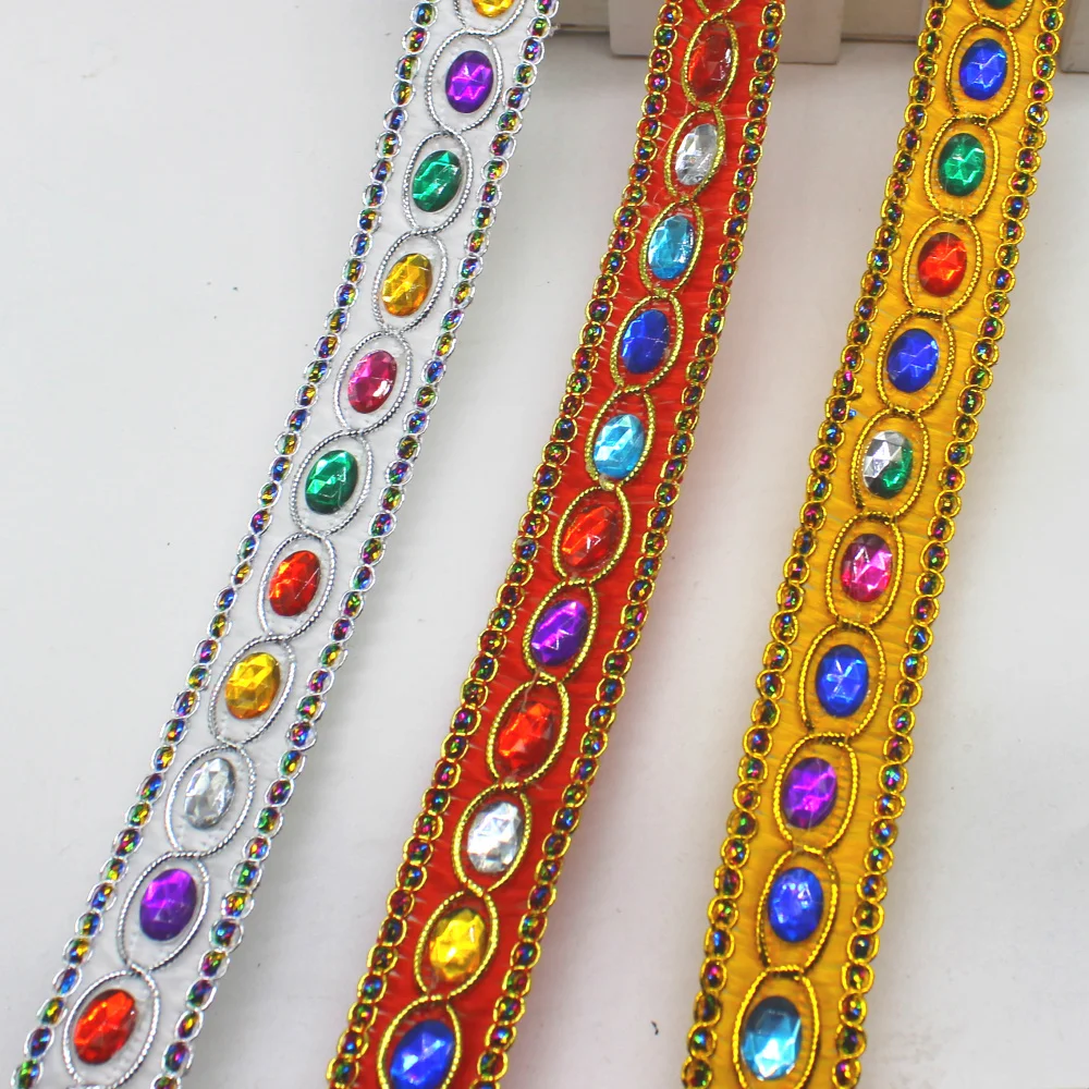 Плетеный крючком кружевной пояс кристальная Золотая лента стразы аппликация