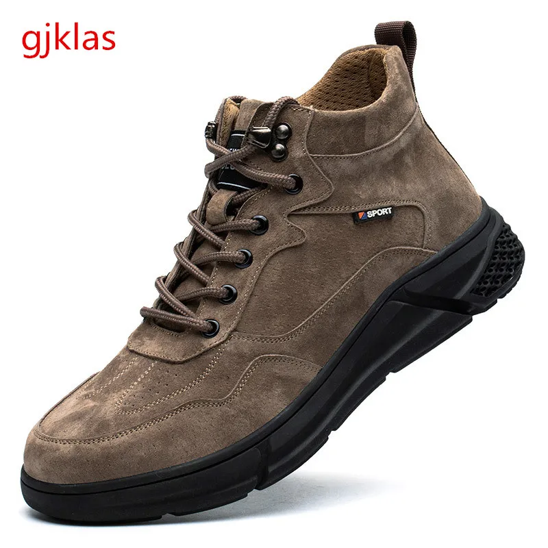 

Autumn Winter Anti Piercing Anti Scald Sparkproof Work Clothes Men Steel Toe Shoes Male Welding Safety Boots Genuine Leather