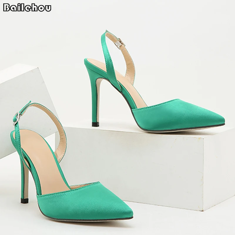 

Туфли-лодочки женские на высоком каблуке 11 см, с острым носком