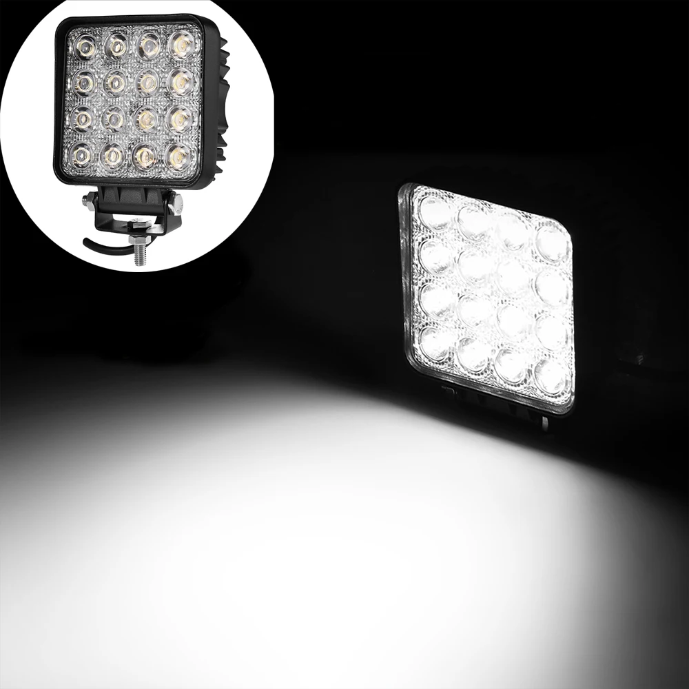 48 Вт Светодиодный светильник 60 ° светодиодный автомобиль луч квадратный