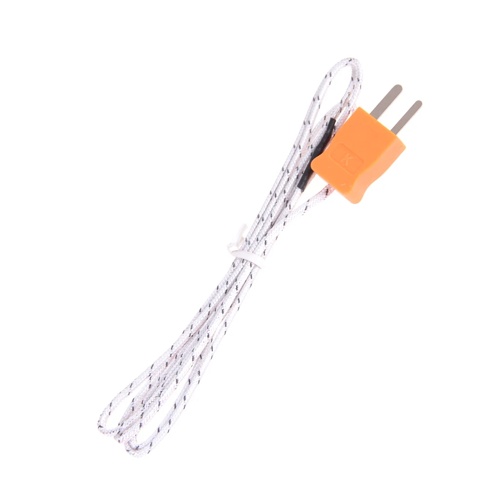 

1M K Type Thermometer Line Test Length Wire Temperature Thermocouple Sensor Probe Tester Line Multimeter Tester Line 1PC