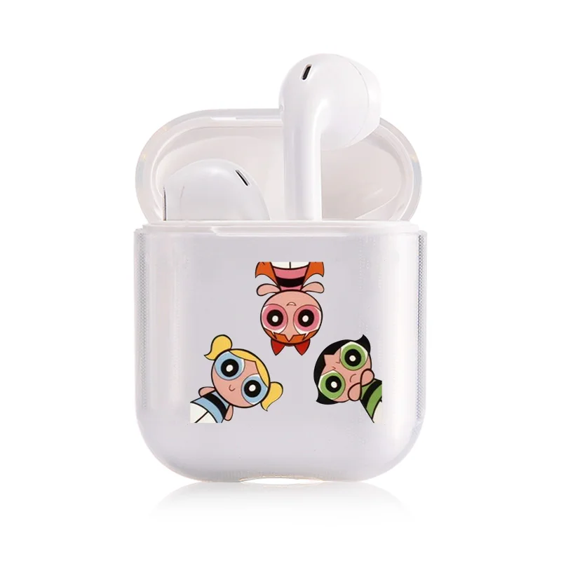 Чехлы для наушников для Apple Airpods 1/2, силиконовый защитный чехол, аксессуары, милый цветок, Powerpuff, полицейский шлем для девочек - Цвет: I301730
