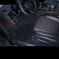 leather car interior floor mats for volkswagen touareg vw 2010 2011 2012 2013 2014 2015 2016 2017 2018 7p carpet accessories
