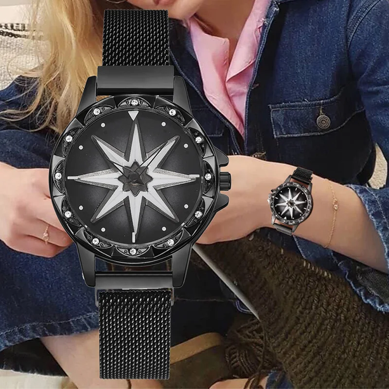 

Кварцевые часы из сплава ремешок Стекло Зеркало Круглый циферблат выдалбливают часы для ежедневного офиса TC21