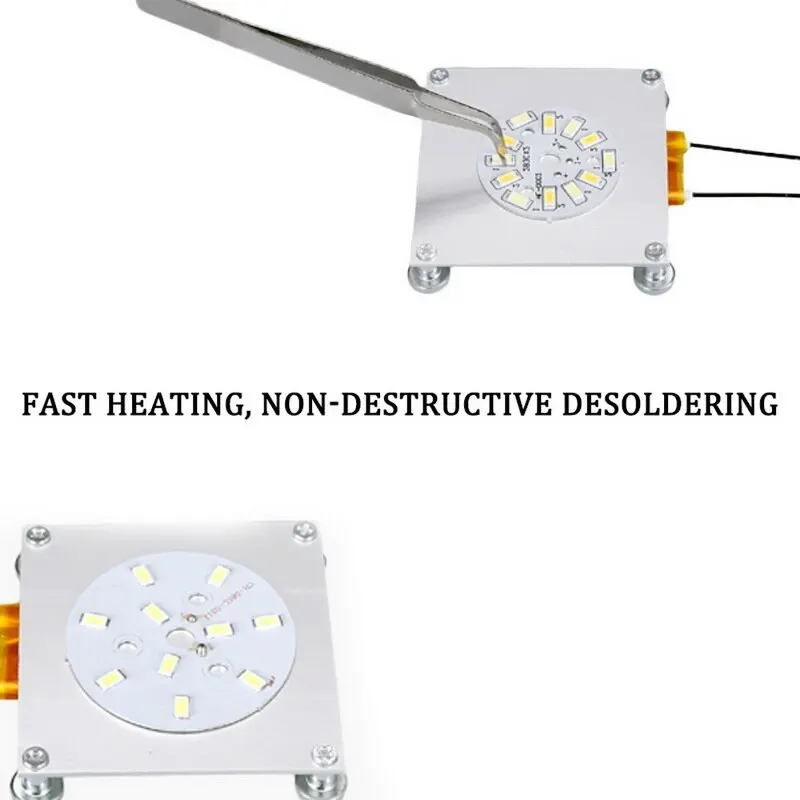 

hot 70*70mm LED Lamp Remover BGA Demolition Chip Welding Soldering Station Aluminum PTC IP20 Heating Plate 260 Degree 300W