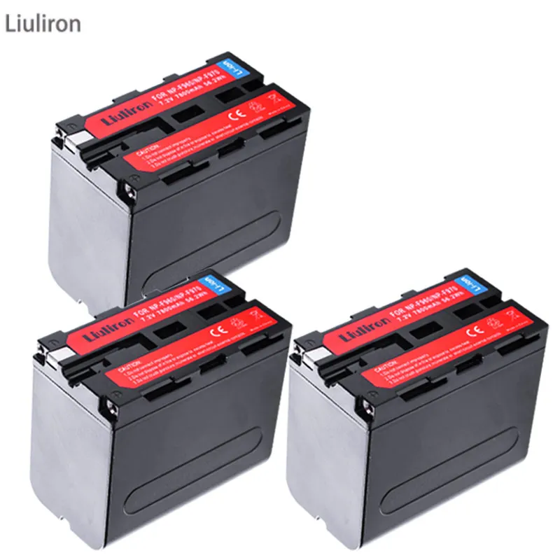 7,2 V 7800 мА/ч, NP-F960 NP-F970 NP F960 F970 F950 Батарея для sony PLM-100 CCD-TRV35 MVC-FD91 MC1500C L50