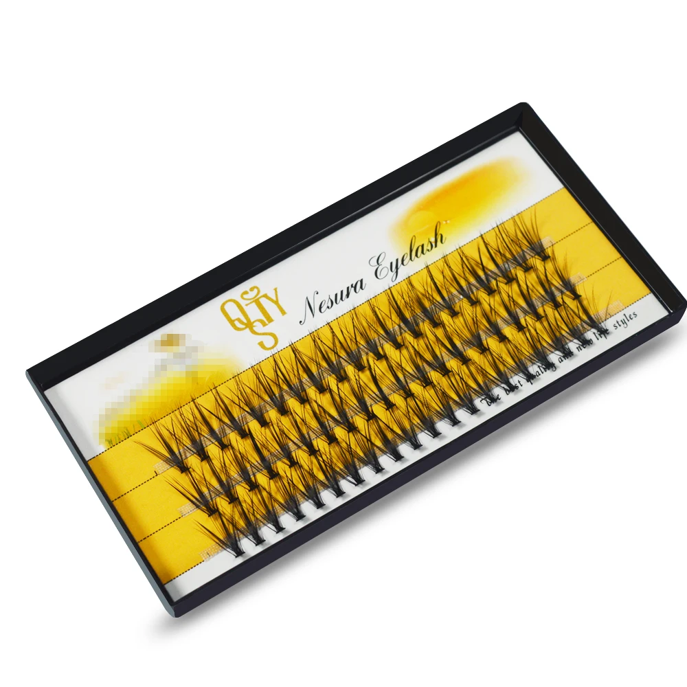 QSTY 0.07C 20D Professional Individual Eyelash Extension Natural Long Black Effect Makeup False Cluster Eyelashes Soft Cilia | Красота и