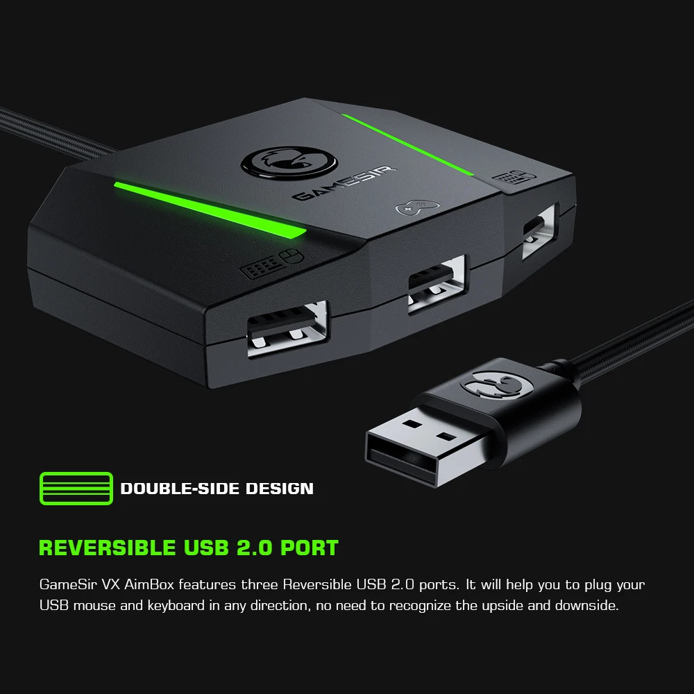 Конвертер контроллера клавиатуры мыши GameSir VX AimBox для Xbox серии X/S One/ PlayStation 4/ PS4/