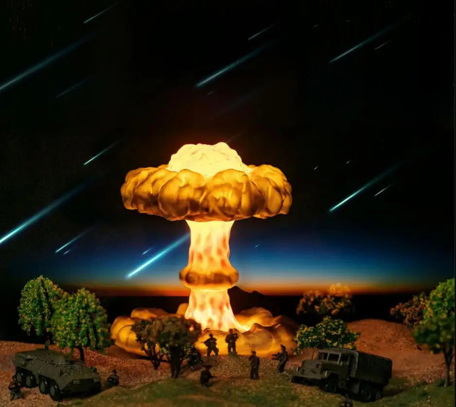 

3D гриб облако взрывобезопасная лампа Креативный светодиодный настольный ночсветильник спальня гостиная