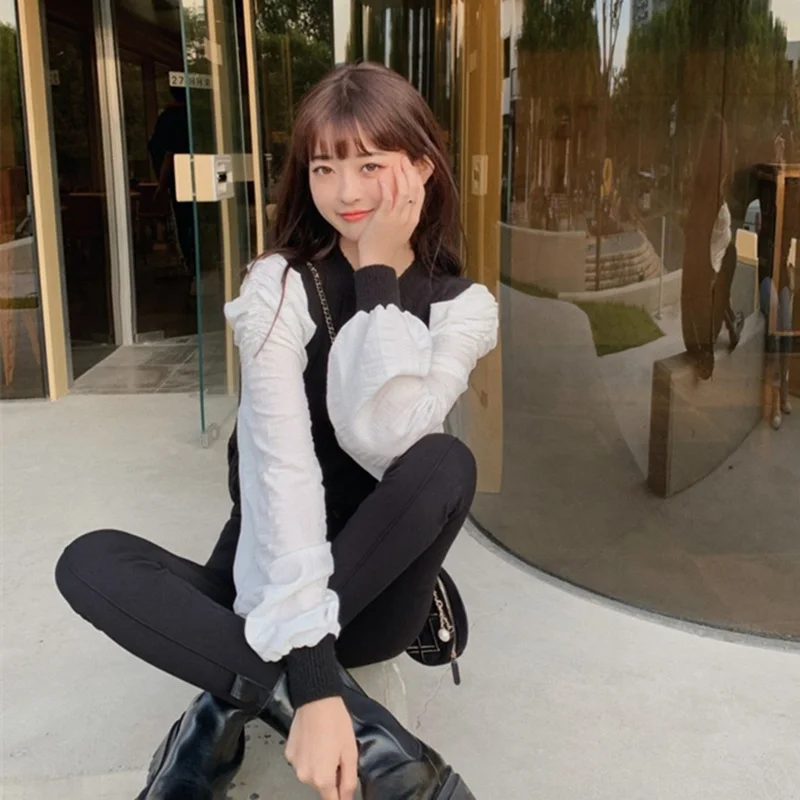 Платье-рубашка с рукавами-пузырьками Sandy Lamb в стиле пэчворк для девочек во