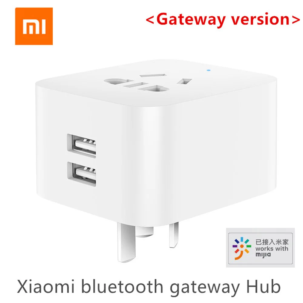Оригинальный умный шлюз Xiaomi Mijia с двумя USB и поддержкой bluetooth умная розетка Wi Fi