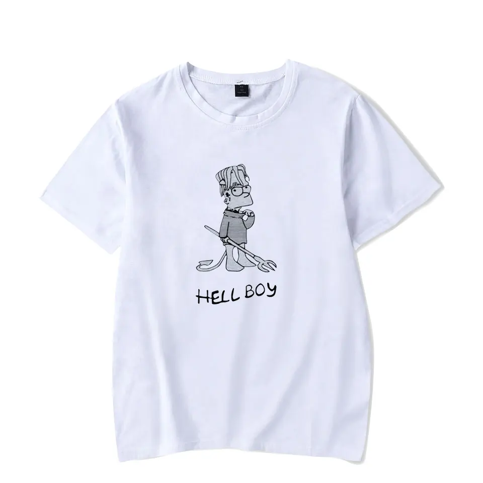 Футболка Lil Peep Hellboy в стиле Харадзюку смешная рубашка с милым мультяшным дизайном