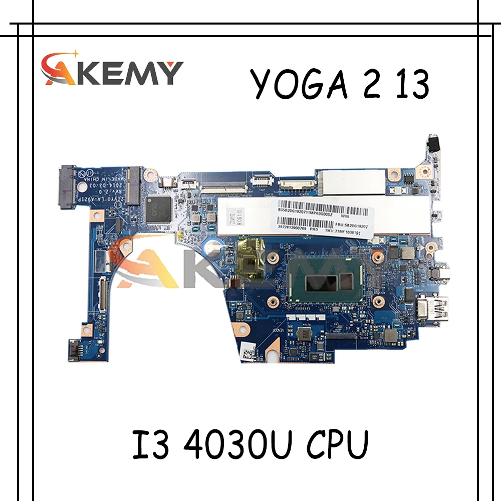 

Akemy прозрачная защита для экрана для Lenovo YOGA 2 13 ZIVY0 LA-A921P Материнская плата ноутбука процессор I3 4030U 4 gb Оперативная память 100% тесты работы FRU ...