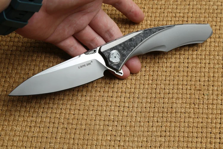 LiBinGEDC, складной нож Raptor Flipper, титановая ручка S90V, лезвие, для улицы, тактические, для кемпинга, ножи для выживания, инструменты для повседневного использования